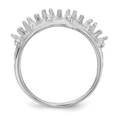 14k White Gold 5 Stone Family Ring Mounting - 2