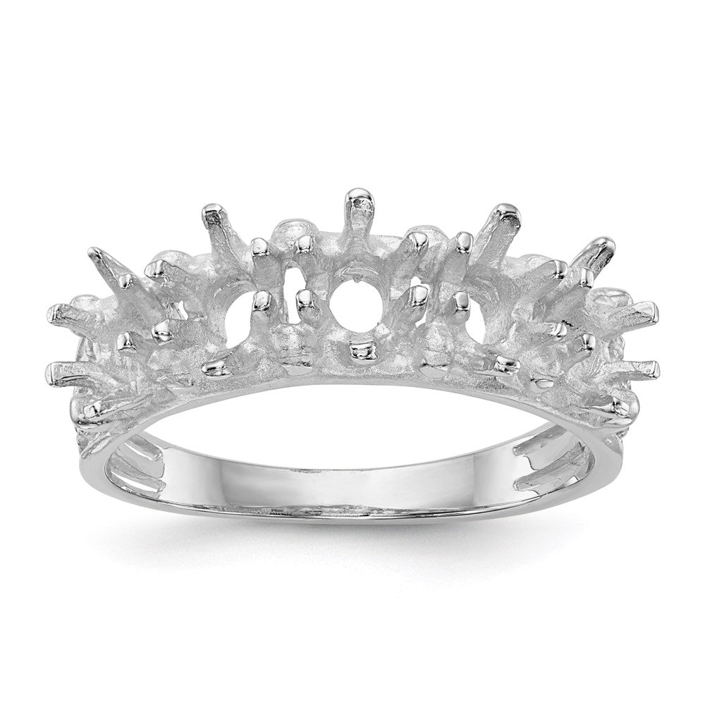 14k White Gold 5 Stone Family Ring Mounting - 2