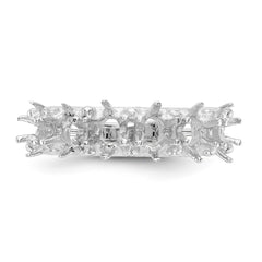 14k White Gold 6 Stone Family Ring Mounting - 2