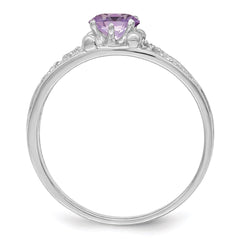 14k White Gold 1 Genuine Stone Family Ring - 2