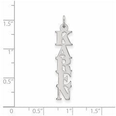 10k White Gold Name Plate Charm