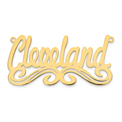 14k Yellow Gold Large Polished Name Plate