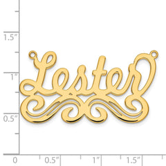 Sterling Silver/Gold-plated Large Polished Name Plate