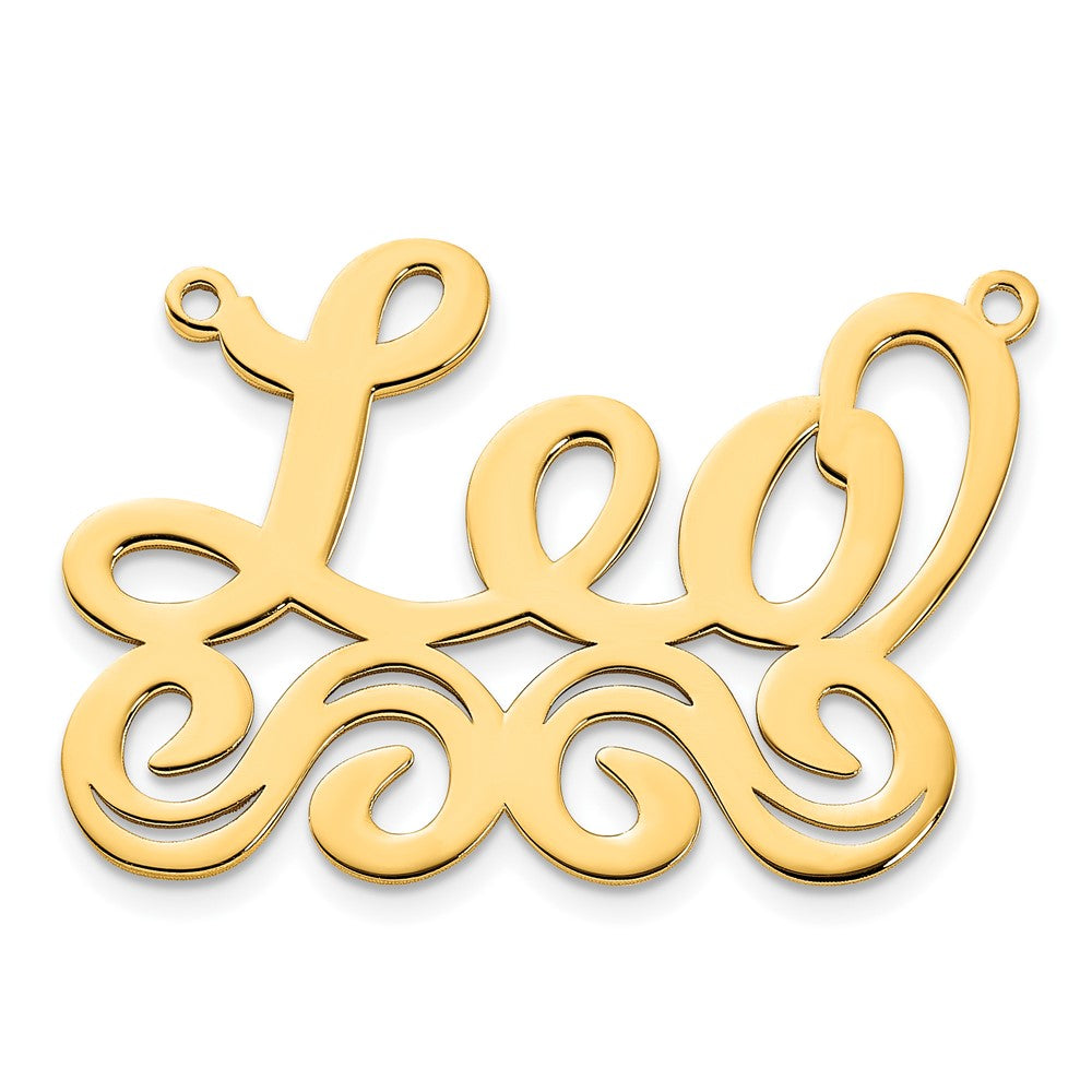 Sterling Silver/Gold-plated Medium Polished Name Plate