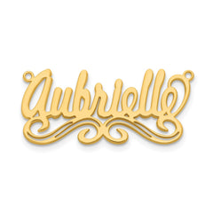 Sterling Silver/Gold-plated Small Polished Name Plate