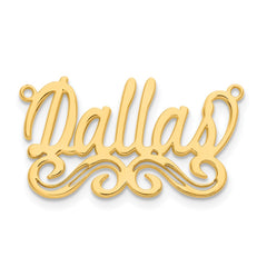 Sterling Silver/Gold-plated Small Polished Name Plate