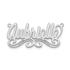 10k White Gold Small Polished Name Plate
