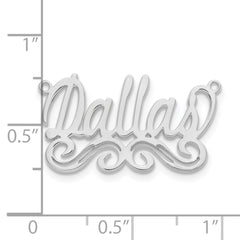 10k White Gold Small Polished Name Plate
