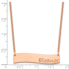 SS/Rose-plated Medium BRADLEY HAND Curved Bar Necklace - 2