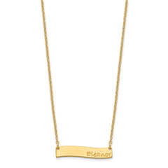 SS/Gold-plated Small BRADLEY HAND Curved Bar Necklace