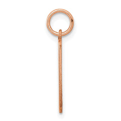 14k Rose Gold Block Font Name Bar Charm