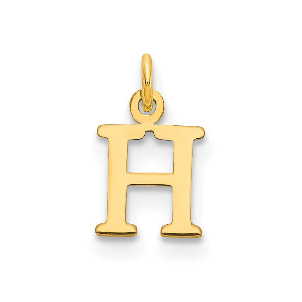 14k Rose Gold Cutout Letter H Initial Pendant