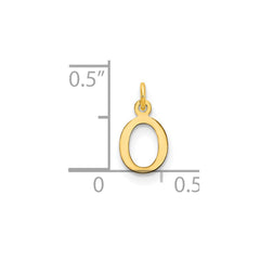 14ky Cutout Letter O Initial Pendant - 2