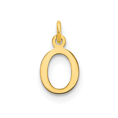 14ky Cutout Letter O Initial Pendant - 2