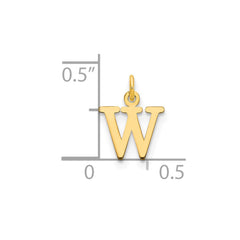 14ky Cutout Letter W Initial Pendant