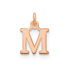 14k Rose Gold Cutout Letter M Initial Pendant
