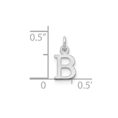 Sterling Silver Rhodium-plated Letter B Initial Charm - 2