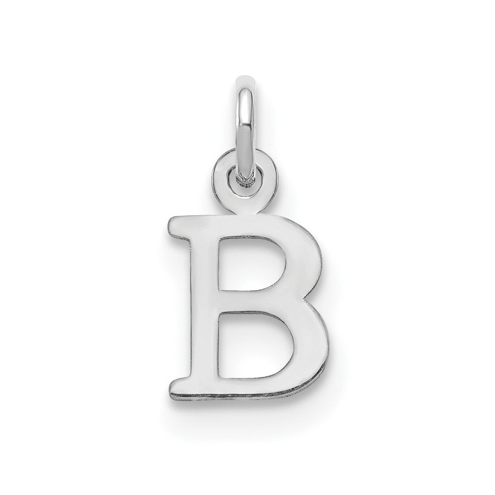 Sterling Silver Rhodium-plated Letter B Initial Charm - 2