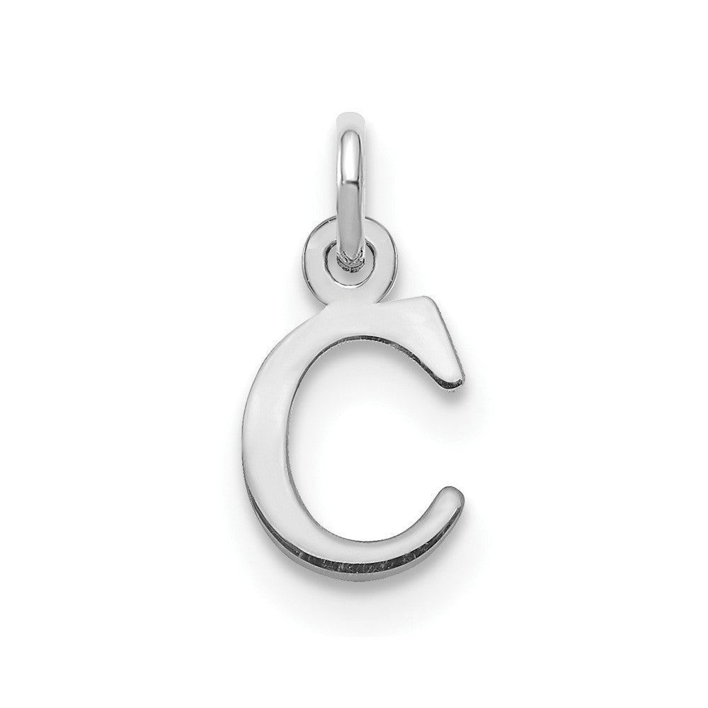 Sterling Silver Rhodium-plated Letter C Initial Charm - 2