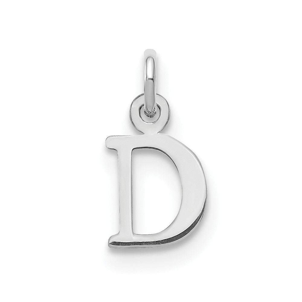 Sterling Silver Rhodium-plated Letter D Initial Charm - 2