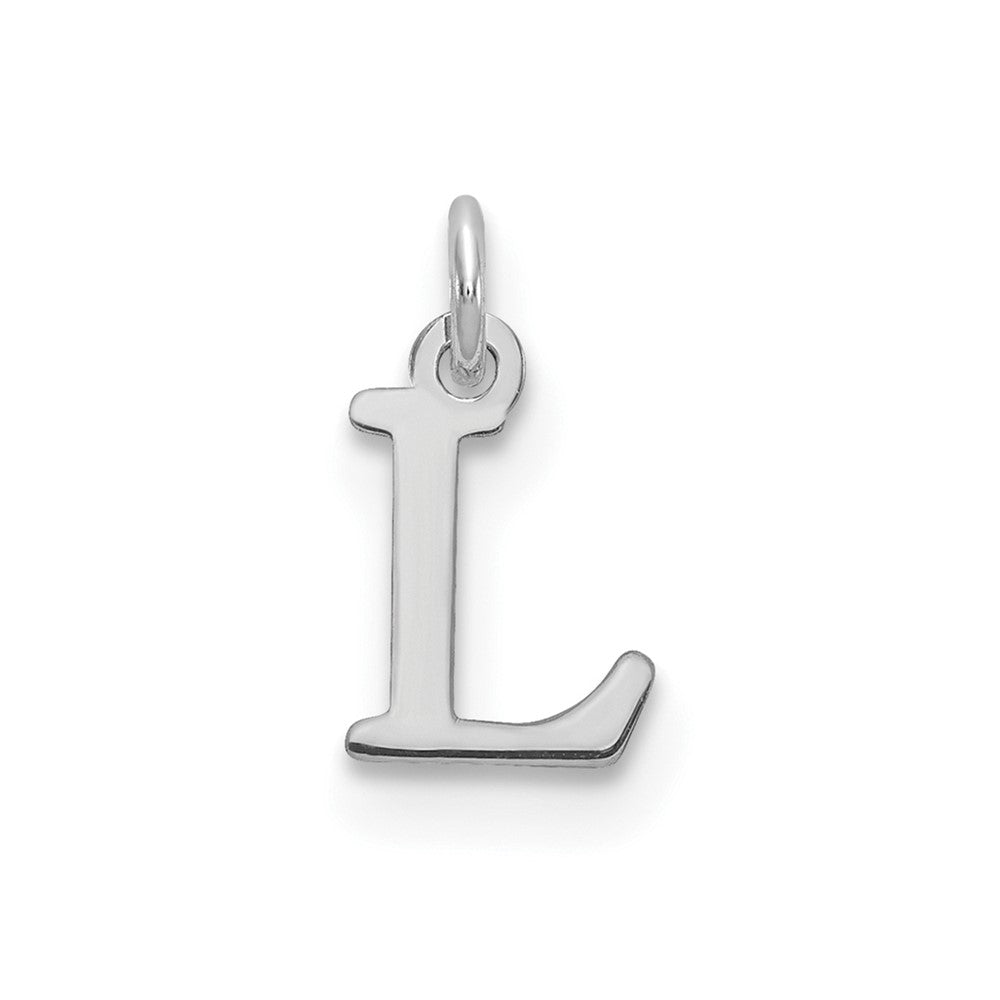 Sterling Silver Rhodium-plated Letter L Initial Charm - 2