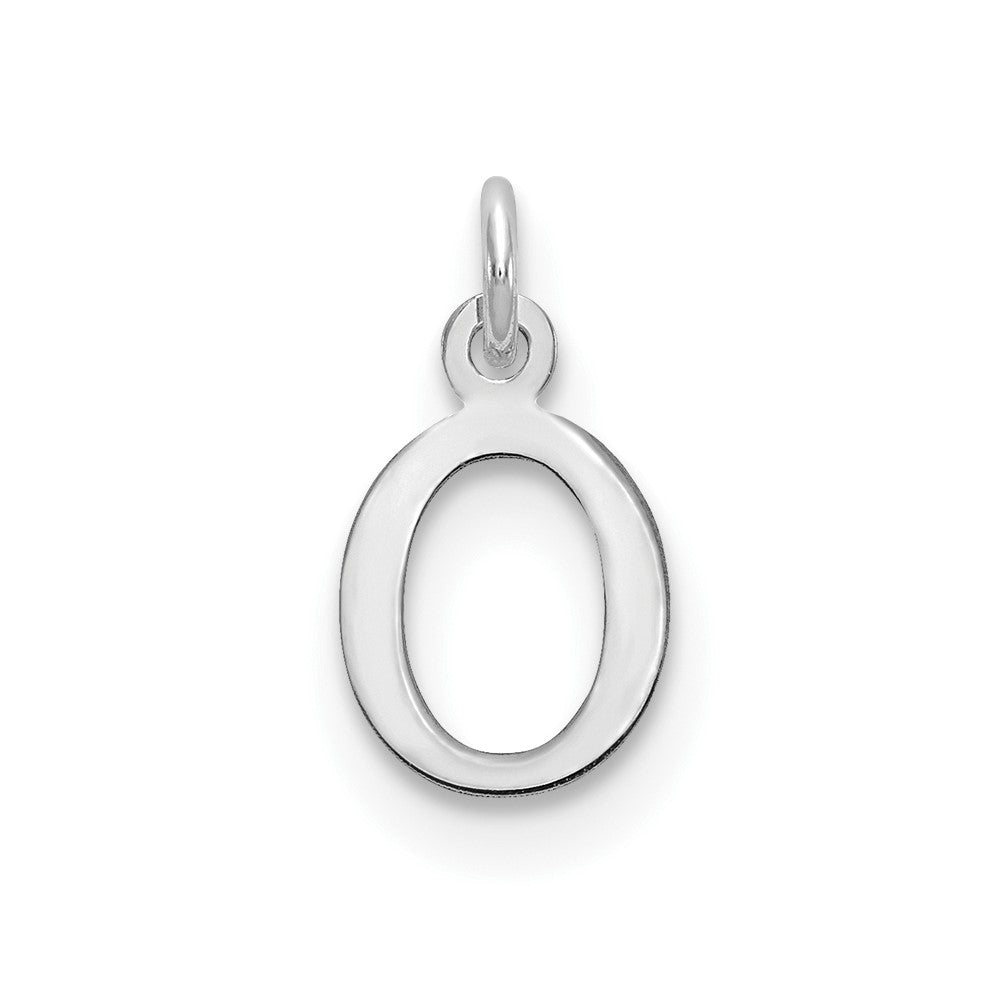 Sterling Silver Rhodium-plated Letter O Initial Charm - 2