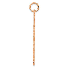 14k Rose Gold Cooper Font Name Plate Charm