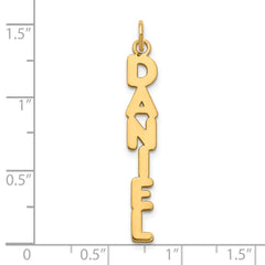 14k Yellow Gold Kimberly Font Name Plate Charm