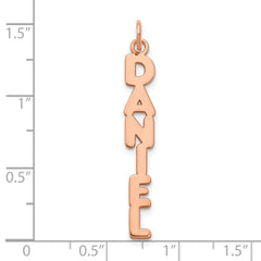 14k Rose Gold Kimberly Font Name Plate Charm