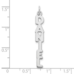 10k White Gold Kimberly Font Name Plate Charm