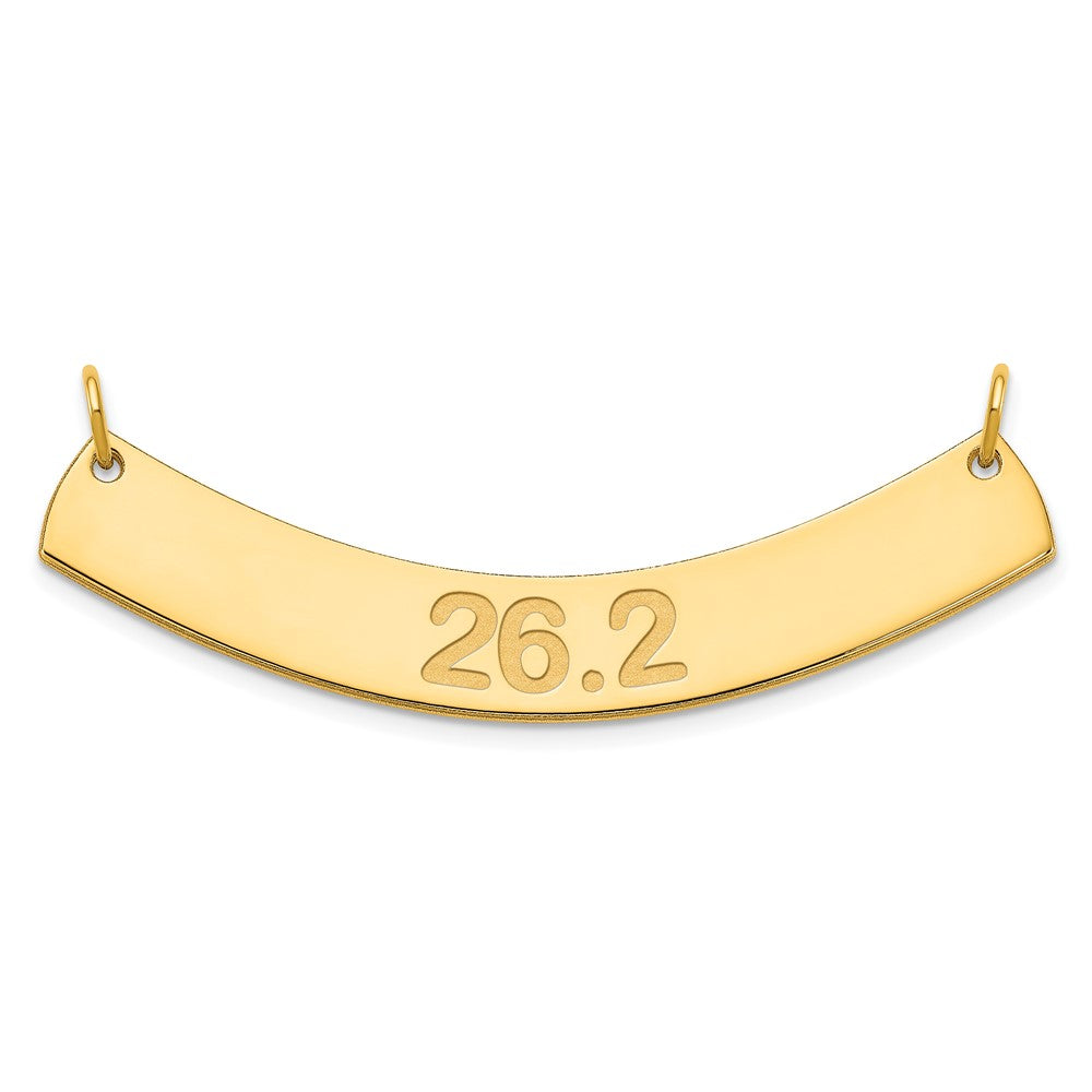 SS/Gold-plated Medium ARIAL ROUNDED Curved Bar Necklace