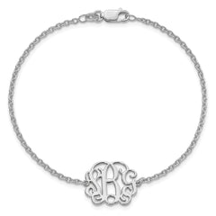 10k White Gold Monogram Bracelet