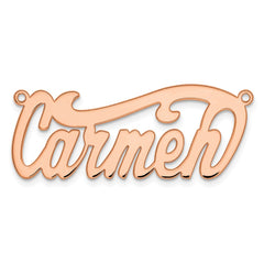 14k Rose Gold Polished Name Plate - 4