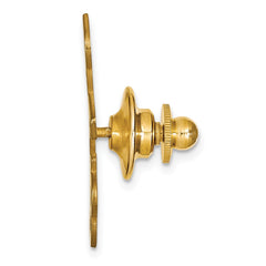 14k Yellow Gold Large cut-out Monogram Tie Tac - 3