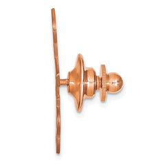 14k Rose Gold Large cut-out Monogram Tie Tac