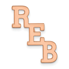 14k Rose Gold Large cut-out Monogram Tie Tac