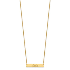 14k Yellow Gold Small Signature Bar Necklace