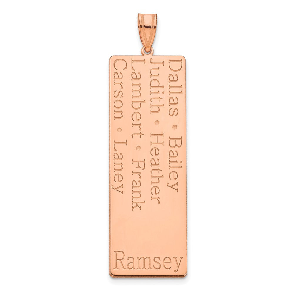 10k Rose Gold 8  Name Family Pendant