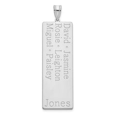 10k White Gold 6 Name Family Pendant