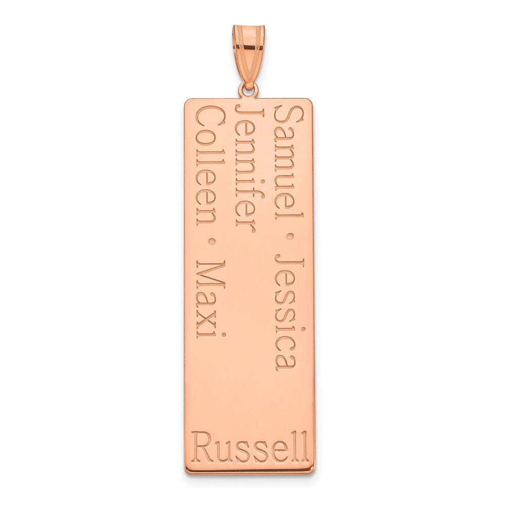 10k Rose Gold 5 Name Family Pendant