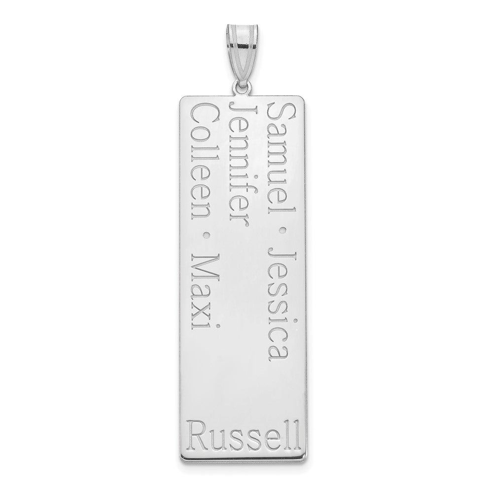 10k White Gold 5 Name Family Pendant