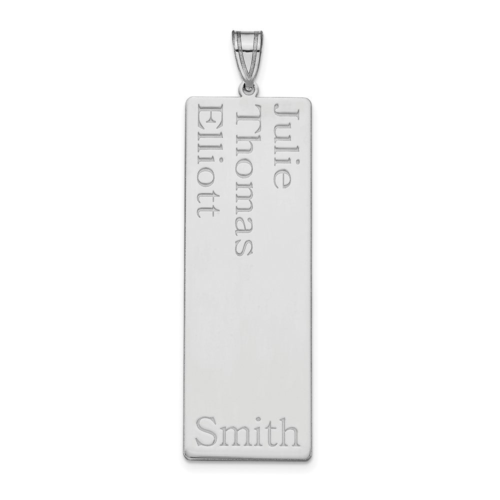 10k White Gold 3 Name Family Pendant