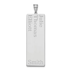 10k White Gold 3 Name Family Pendant