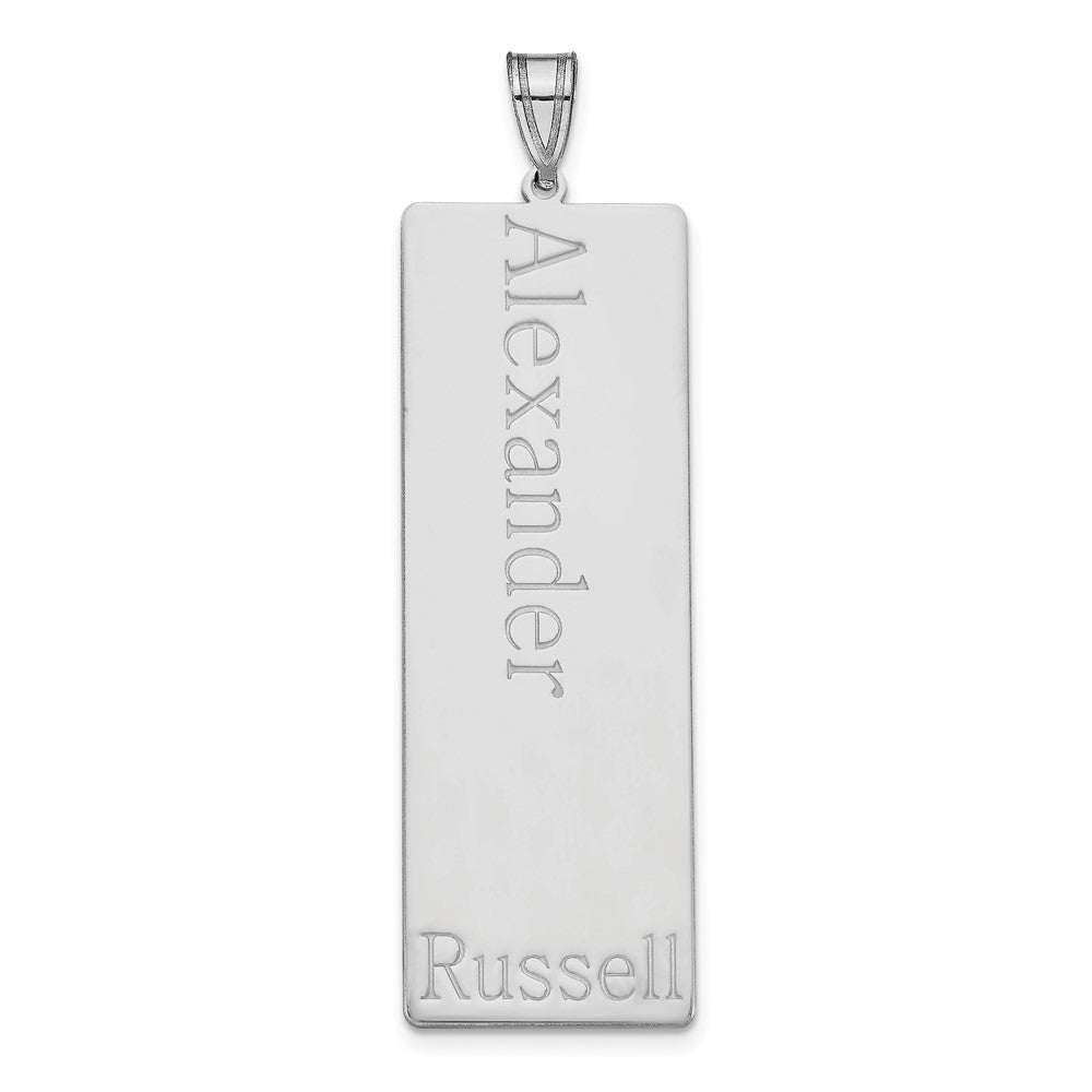 10k White Gold 1 Name Family Pendant