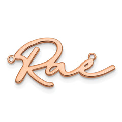 Sterling Silver/Rose-plated Polished Bathinda Font Name Plate