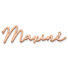 Sterling Silver/Rose-plated Polished Bathinda Font Name Plate