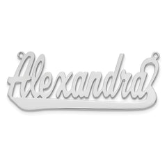 Sterling Silver/Gold-plated Underlined Name Plate - 3