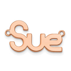 14k Rose Gold Polished Name Plate - 6