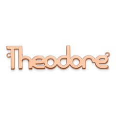 Sterling Silver/Rose-plated Polished Name Plate - 2