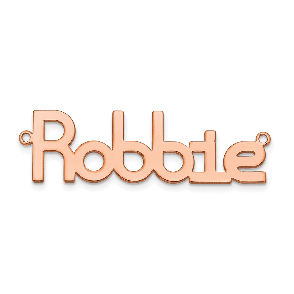 14k Rose Gold Polished Name Plate - 6